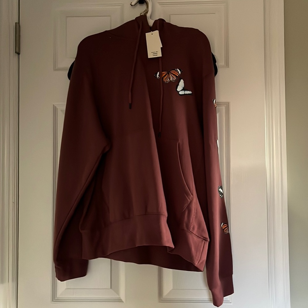 Reflex Dark Red Butterfly Hoodie | Size L